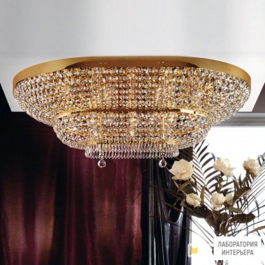 Orion DLU 2388 20 120x90 gold (20xE27) — Потолочный накладной светильник Sheraton ceiling light, 120x90cm, 24K gold plated