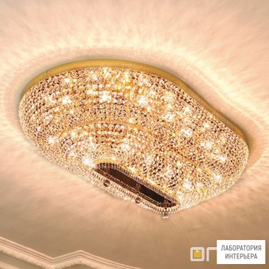 Orion DLU 2388 26 160x105 gold (26xE27) — Потолочный накладной светильник Sheraton ceiling light, 160x105cm, 24K gold plated