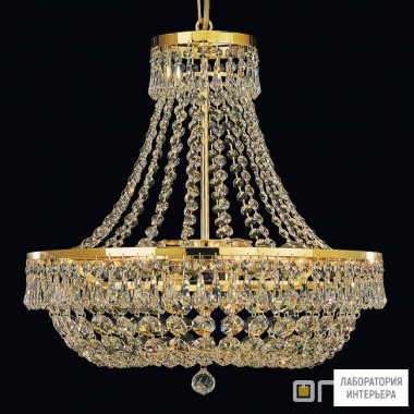 Orion LU 2328 6 45 gold (6xE14) — Потолочный подвесной светильник Sheraton chandelier, 45cm, 24K gold plated