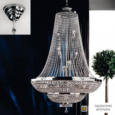 Orion LU 2388 24 105 chrom (24xE27) — Потолочный подвесной светильник Sheraton chandelier, 105cm, chrome finish